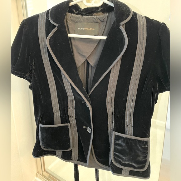 BCBG velvet, black blouse. - Picture 1 of 2